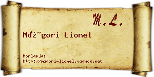 Mágori Lionel névjegykártya